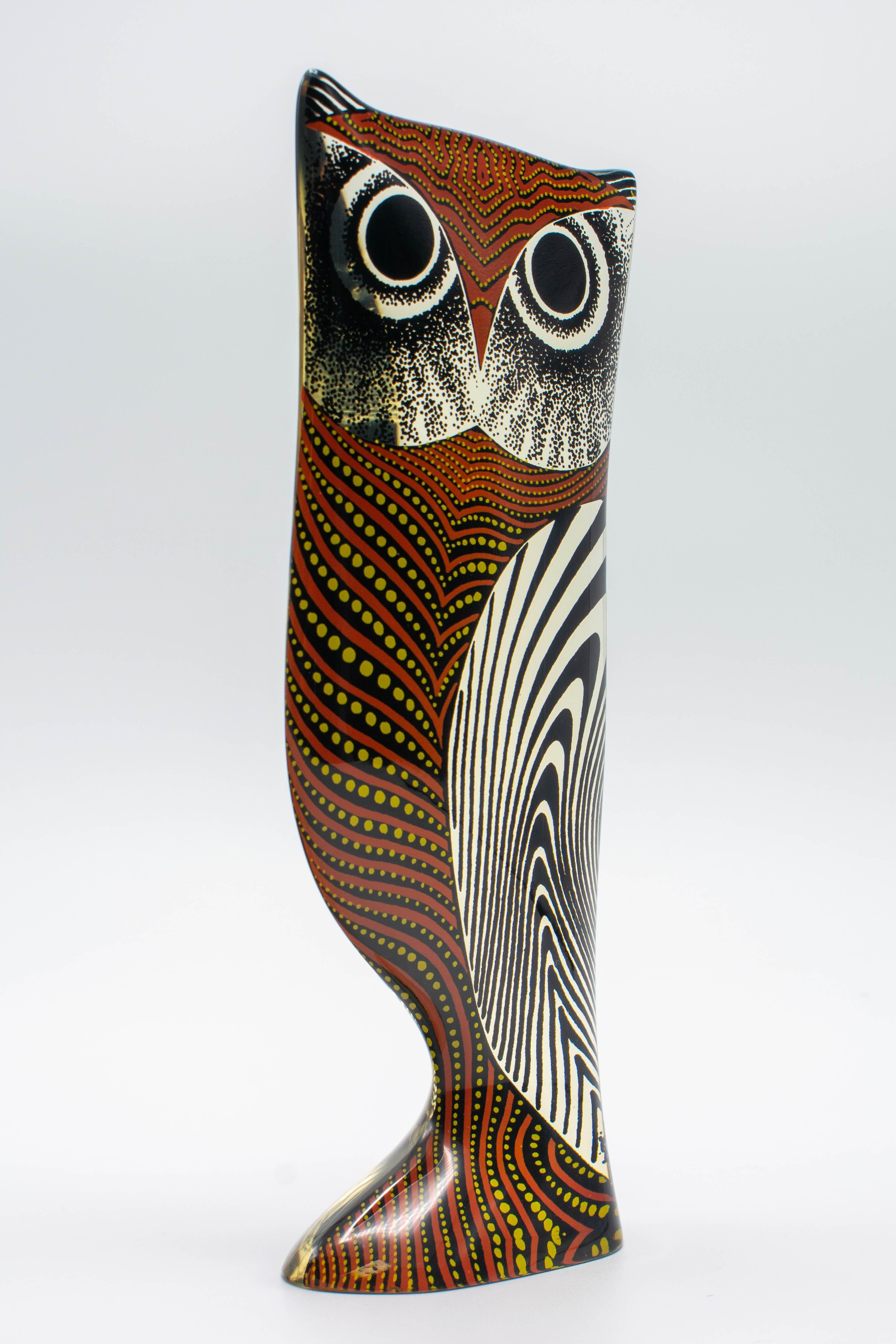 Mid-Century Modern Midcentury Palatnik Op Art Lucite Owl