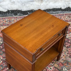 Mid-Century Palazzo by Drexel Nightstand With Single Drawer and Open Shelf