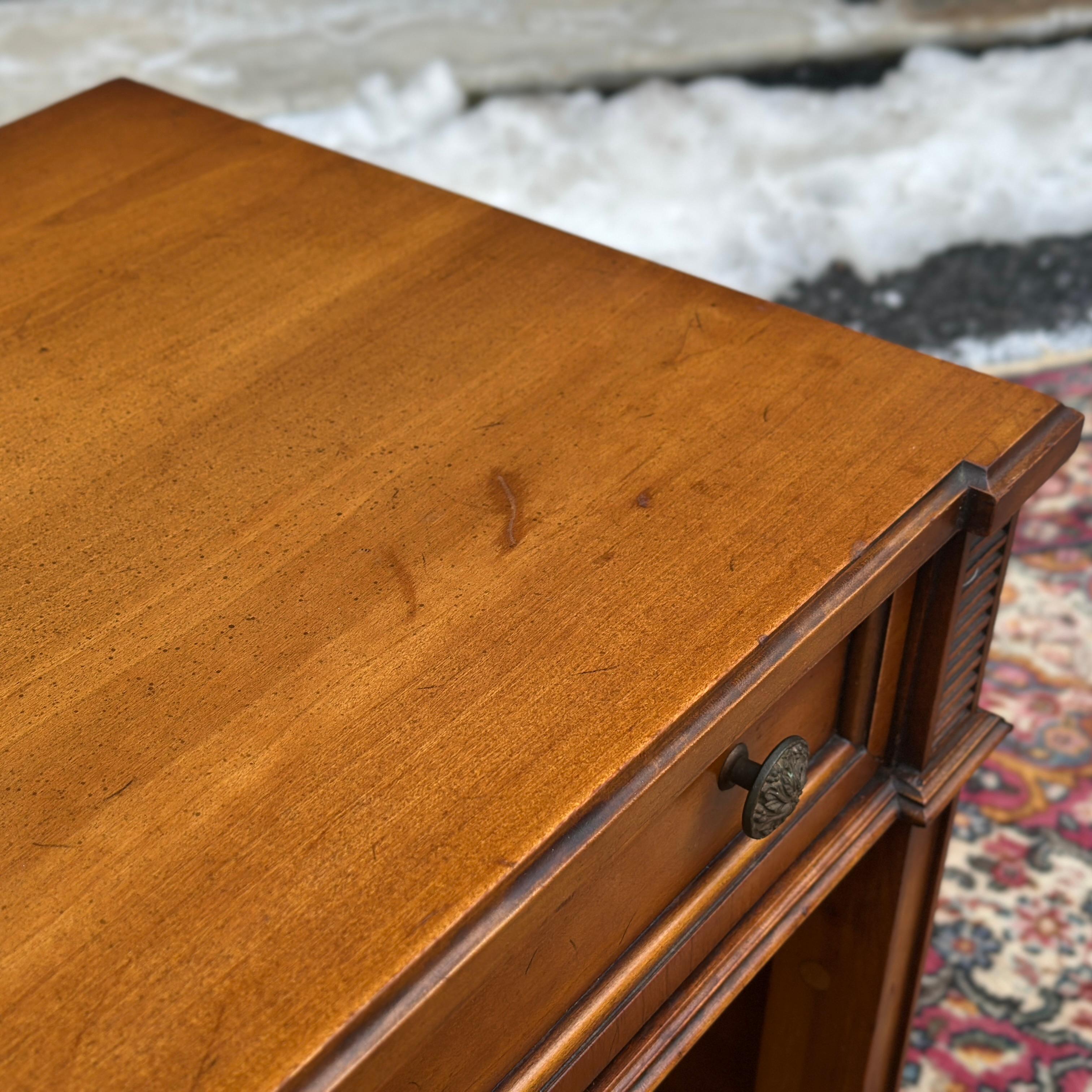 20th Century Mid-Century Palazzo by Drexel Nightstand With Single Drawer and Open Shelf