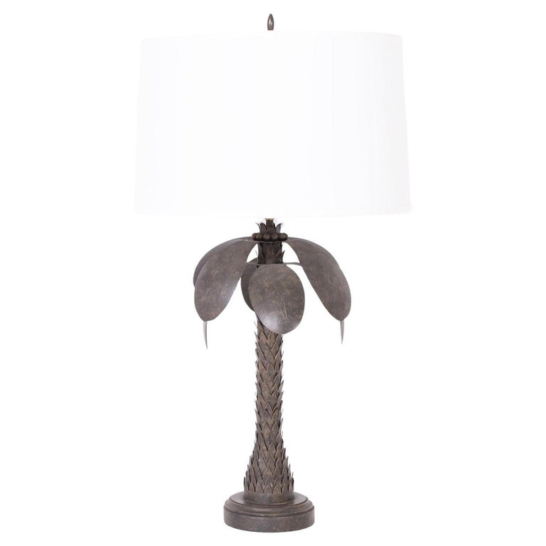 Midcentury Palm Tree Table Lamp For Sale at 1stDibs