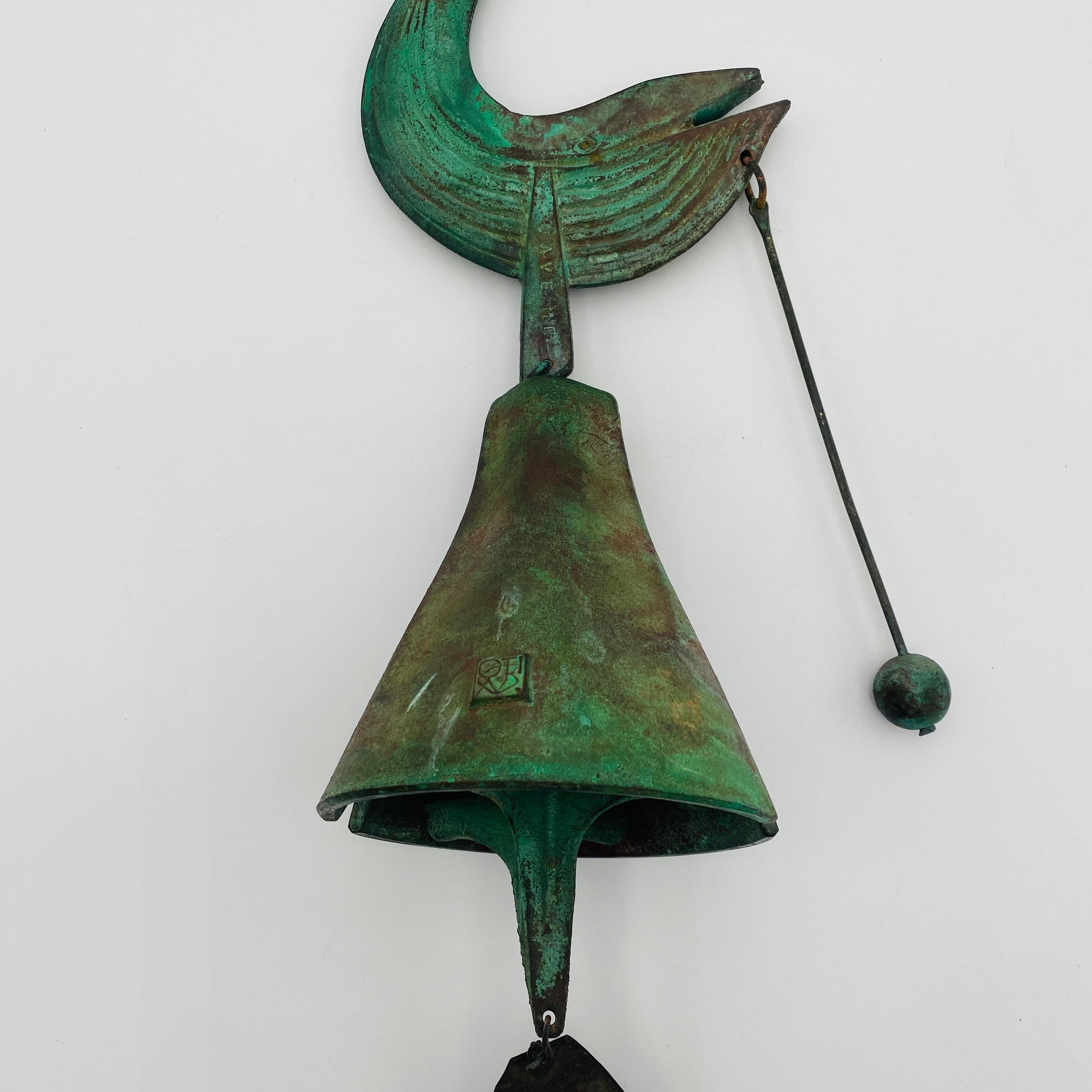 Mid Century Paolo Soleri Bronze Wind Chime Bell 