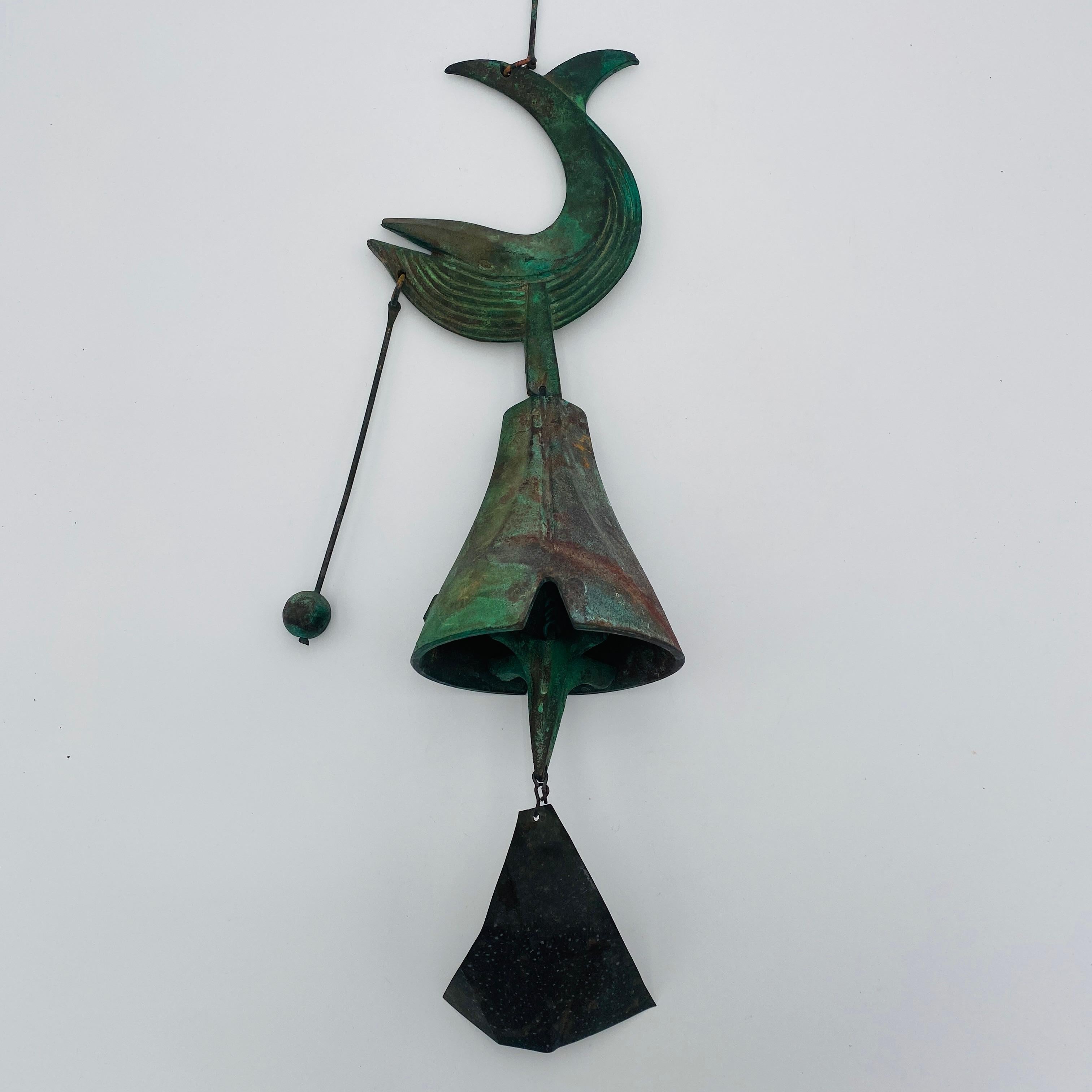 Mid Century Paolo Soleri Bronze Wind Chime Bell 