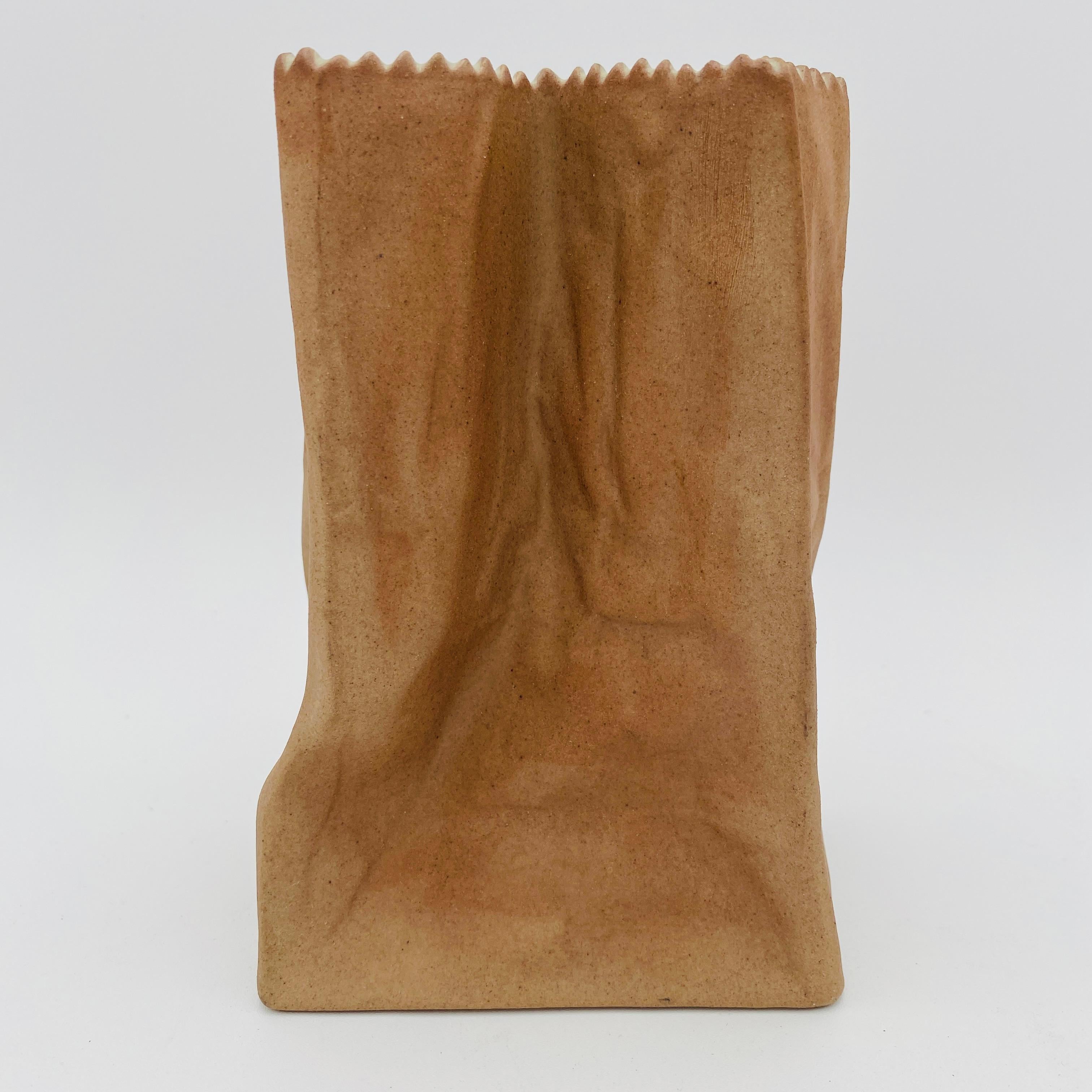 Iconic “Paper Bag Vase”, designed by Tapio Wirkkala, the great Finnish glassmaker, industrial designer, and artist, circa 1977, for Rosenthal’s Studio Line 