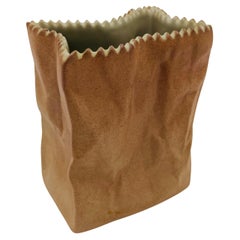Vintage Mid-Century “Paper Bag" Vase Tapio Wirkkala For Rosenthal, Germany c.1970s