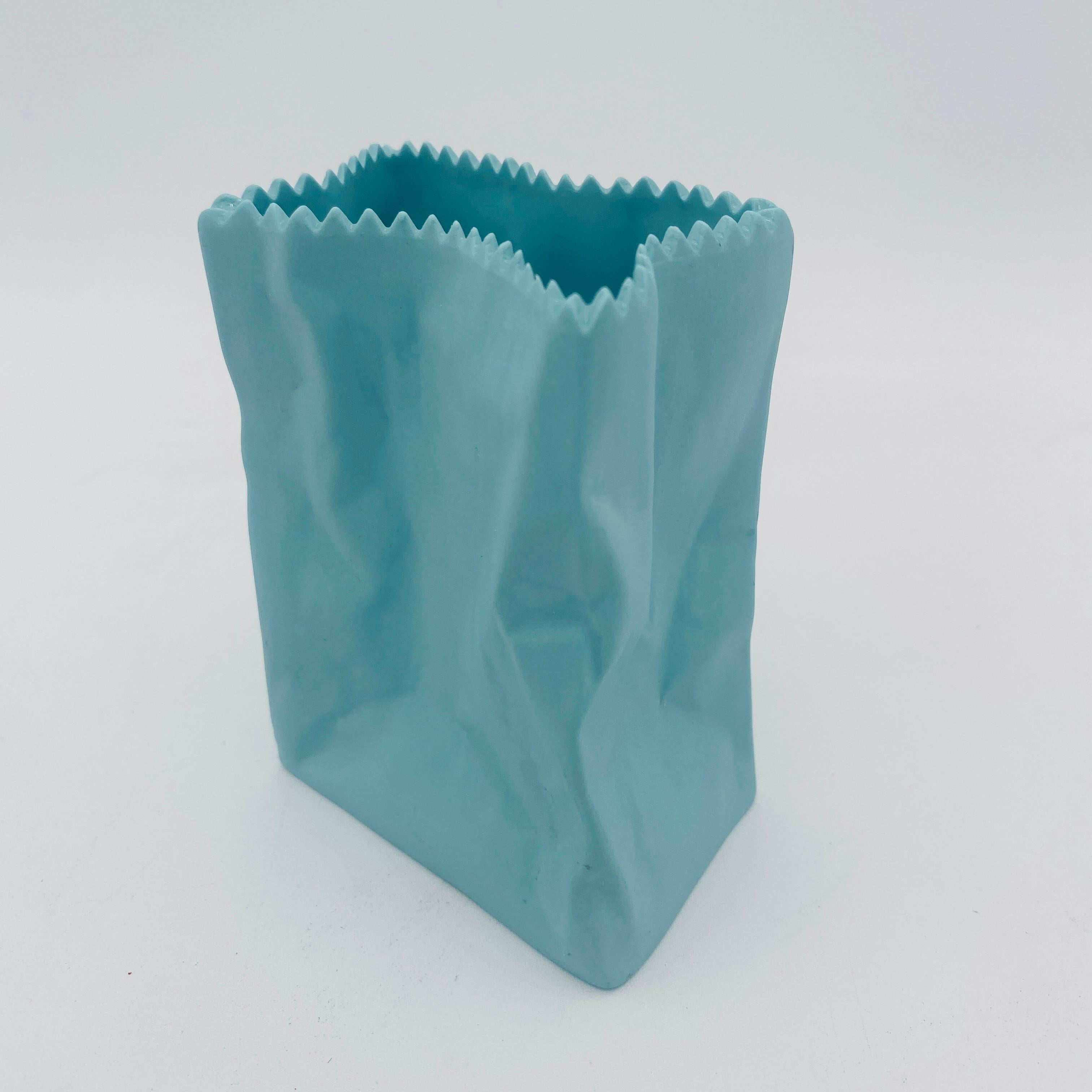 Iconic “Paper Bag Vase”, designed by Tapio Wirkkala, the great Finnish glassmaker, industrial designer, and artist, for Rosenthal’s Studio Line 