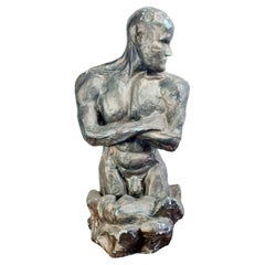 Mid Century Paper Mache Men Torso Sculpture, France 60s