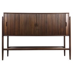 Used Mid Century "Parallel" Tambour Door Credenza by Barney Flagg for Drexel, c1960s