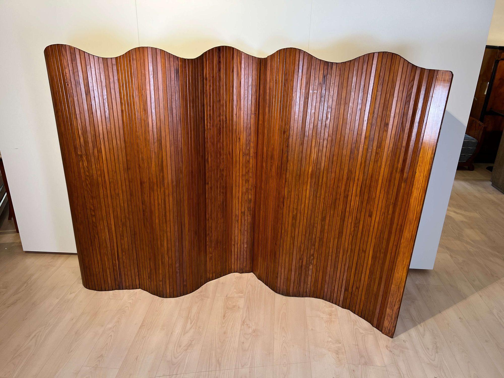 Mid-Century Paravent or Room Divider by Baumann Fils and Cie., France ca. 1940 In Fair Condition In Regensburg, DE