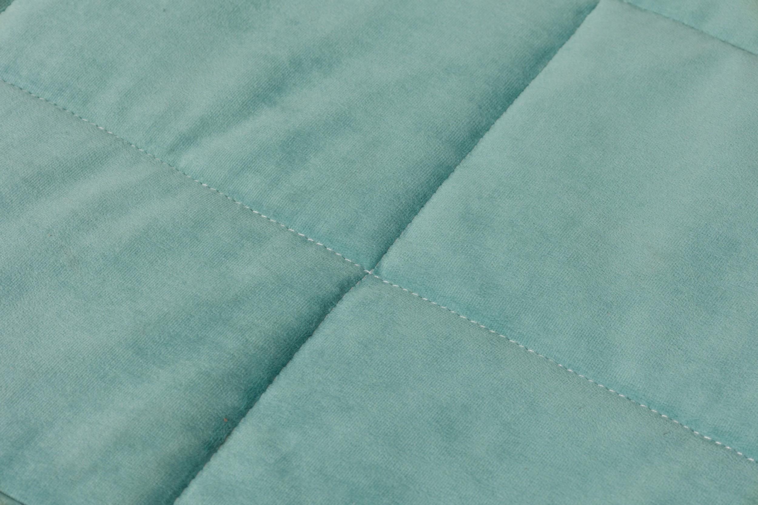 Goatskin Midcentury Parchment and Teal Upholstered Daybed, Manner of Samuel Marx For Sale