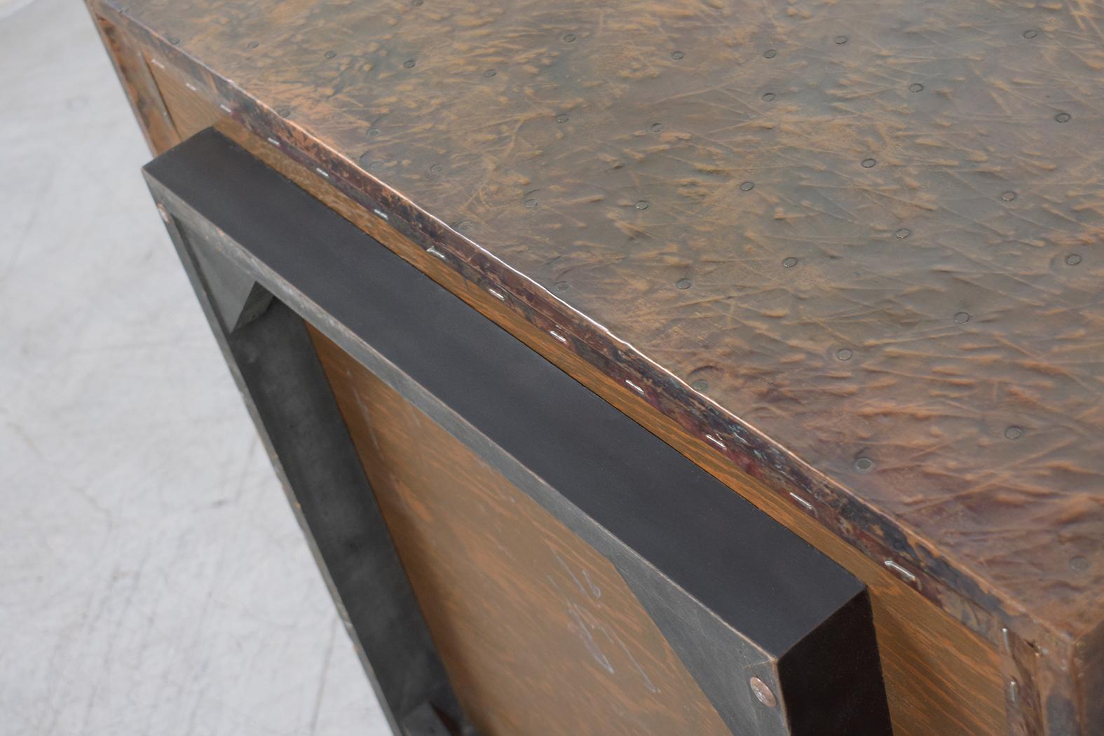 Mid-Century Modern Copper Coffee Table For Sale 5
