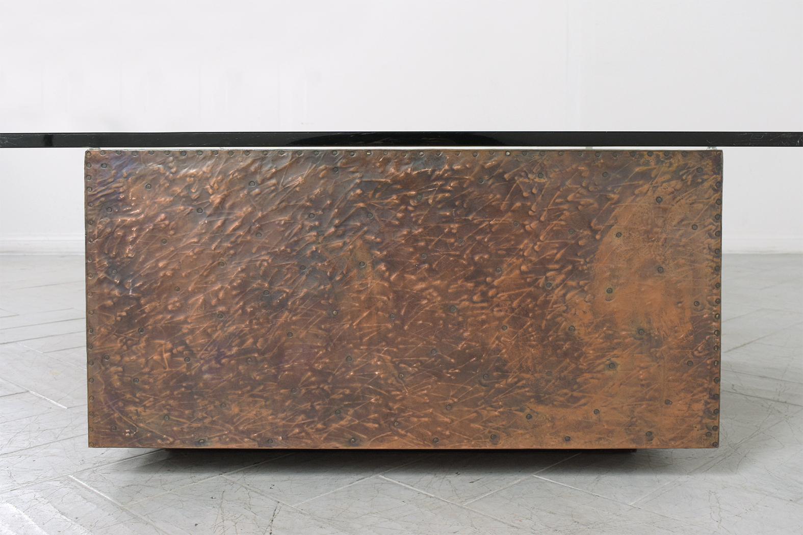 Mid-Century Modern Copper Coffee Table For Sale 1