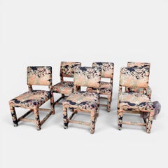 Mid-Century Parsons Dining Chairs, Set of 6, Style of Milo Baughman