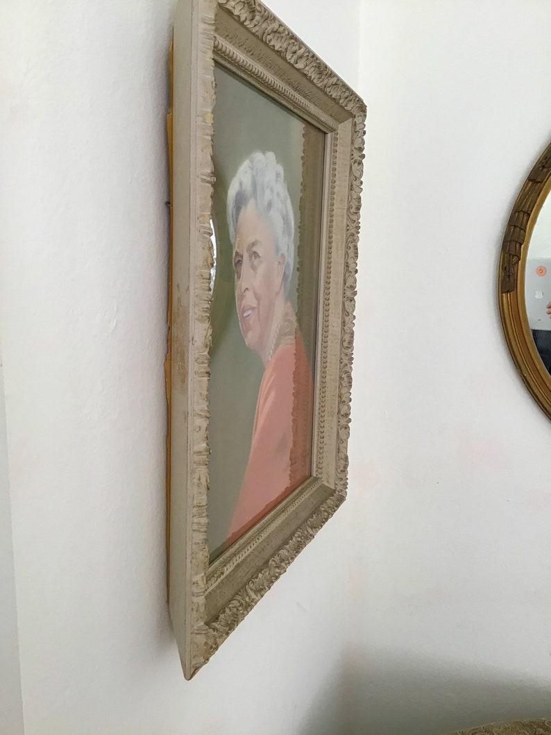 American Eleanor Roosevelt Pastel Portrait Mid Century Laicita W. Gregg 1956 WPA Artist