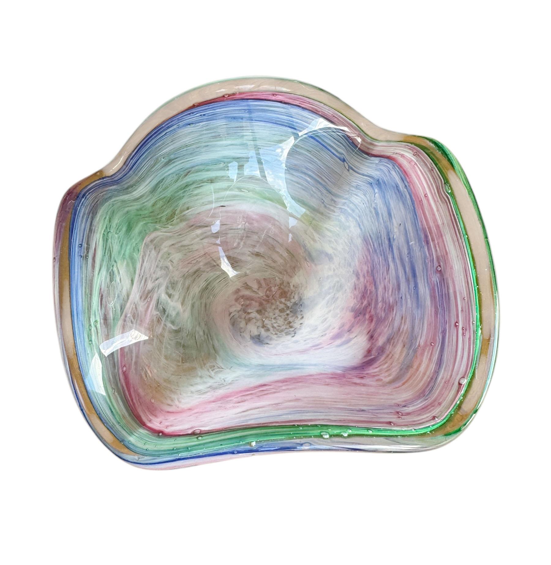 Bol Murano aux teintes pastel du milieu du siècle dernier Bon état - En vente à Clearwater, FL