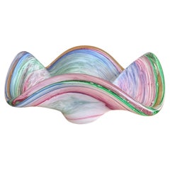 Bol Murano aux teintes pastel du milieu du siècle dernier