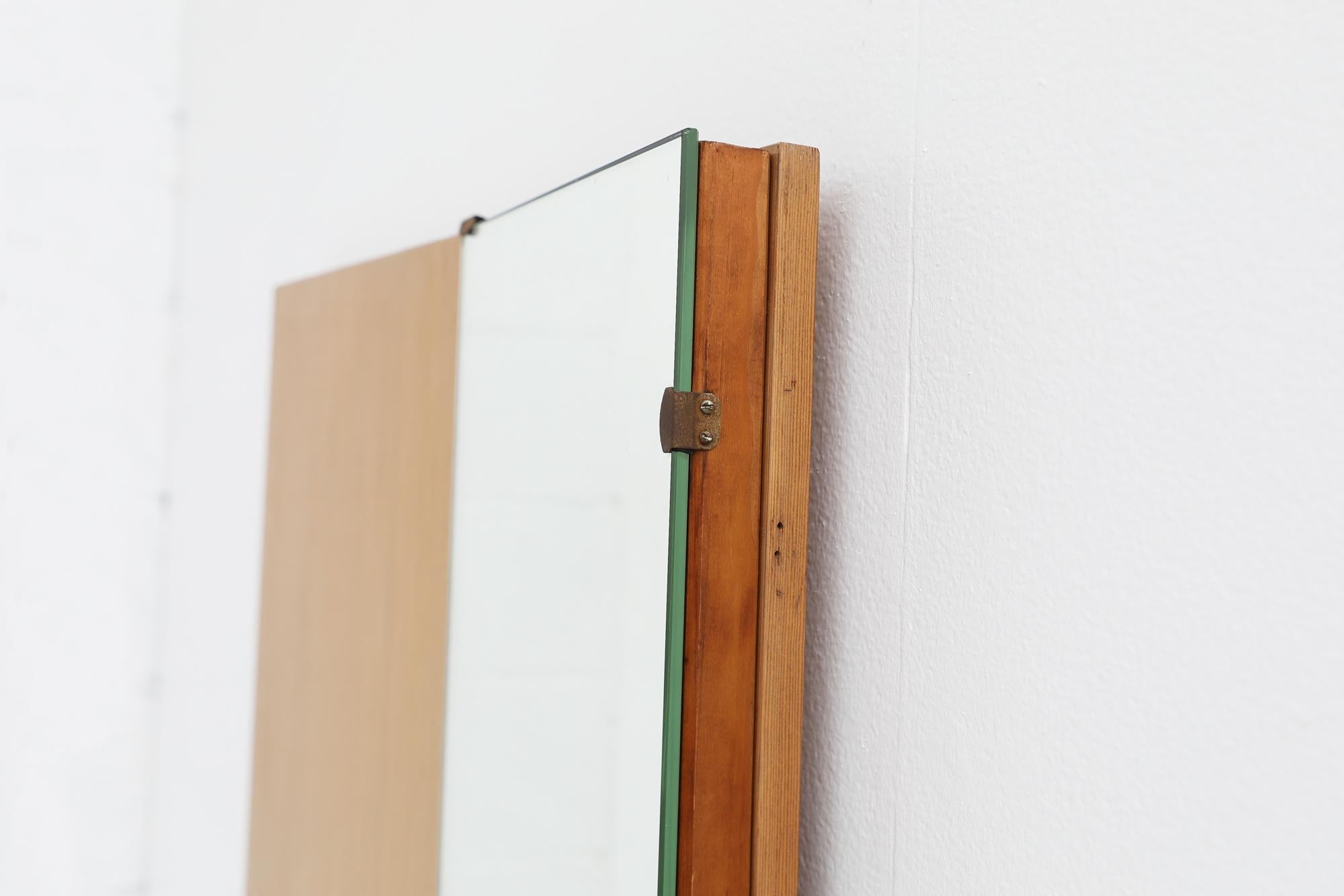 Mid-Century Pastoe Wall Mounted Mirror with Shelf and Drawer For Sale 4