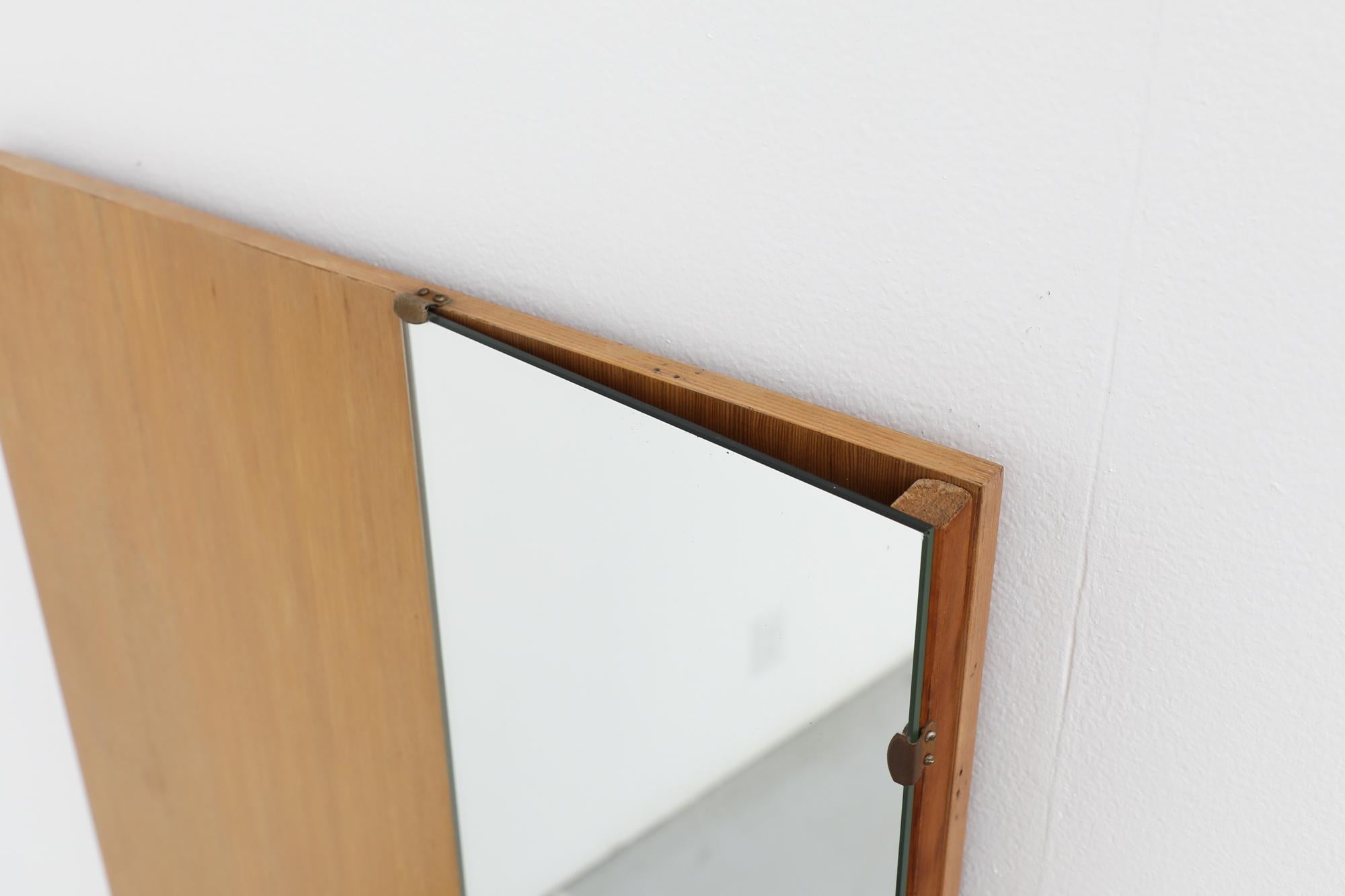Mid-Century Pastoe Wall Mounted Mirror with Shelf and Drawer For Sale 5