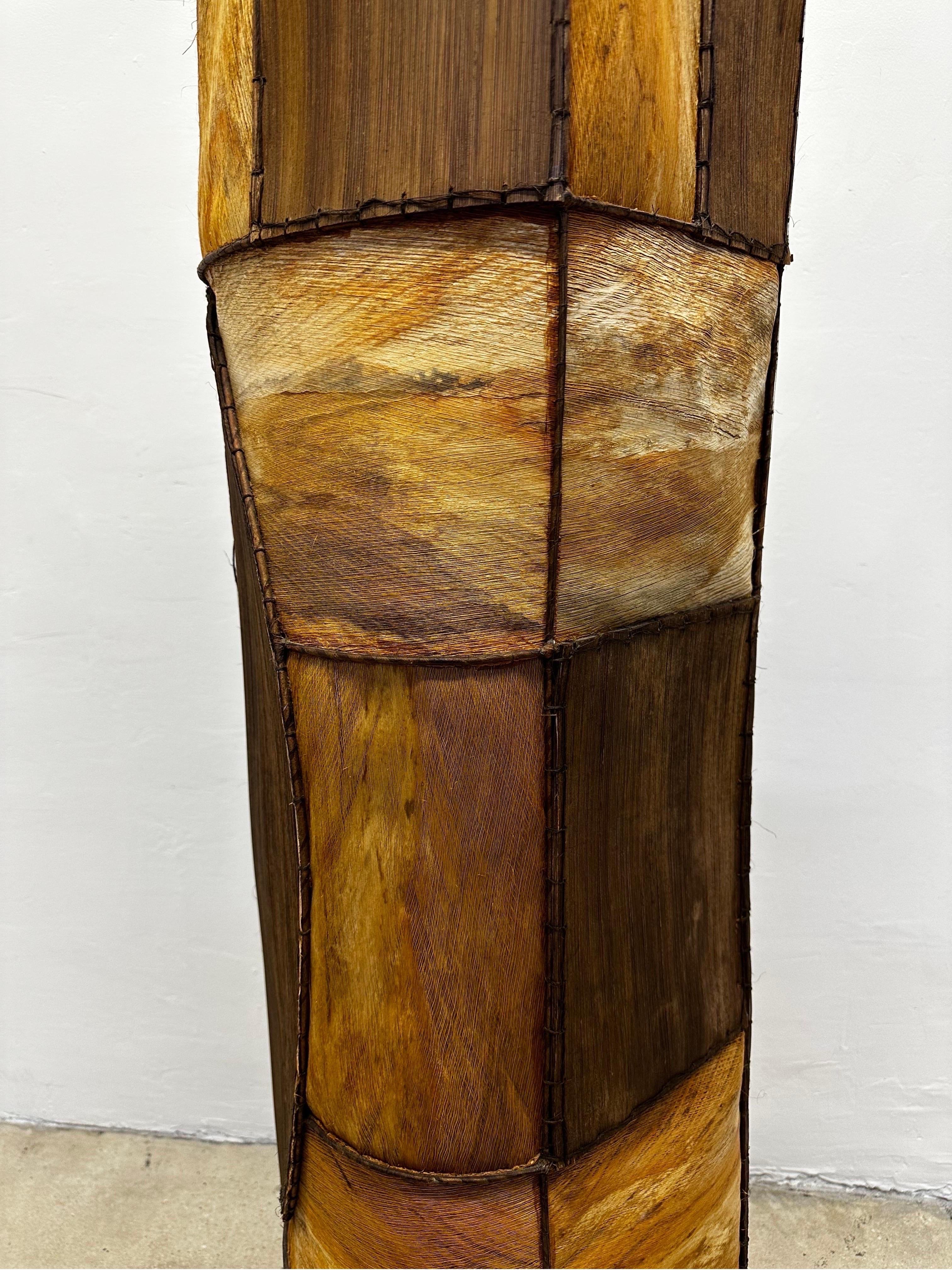 Midcentury Patchwork Bark Floor Lamp, 1960s For Sale 5