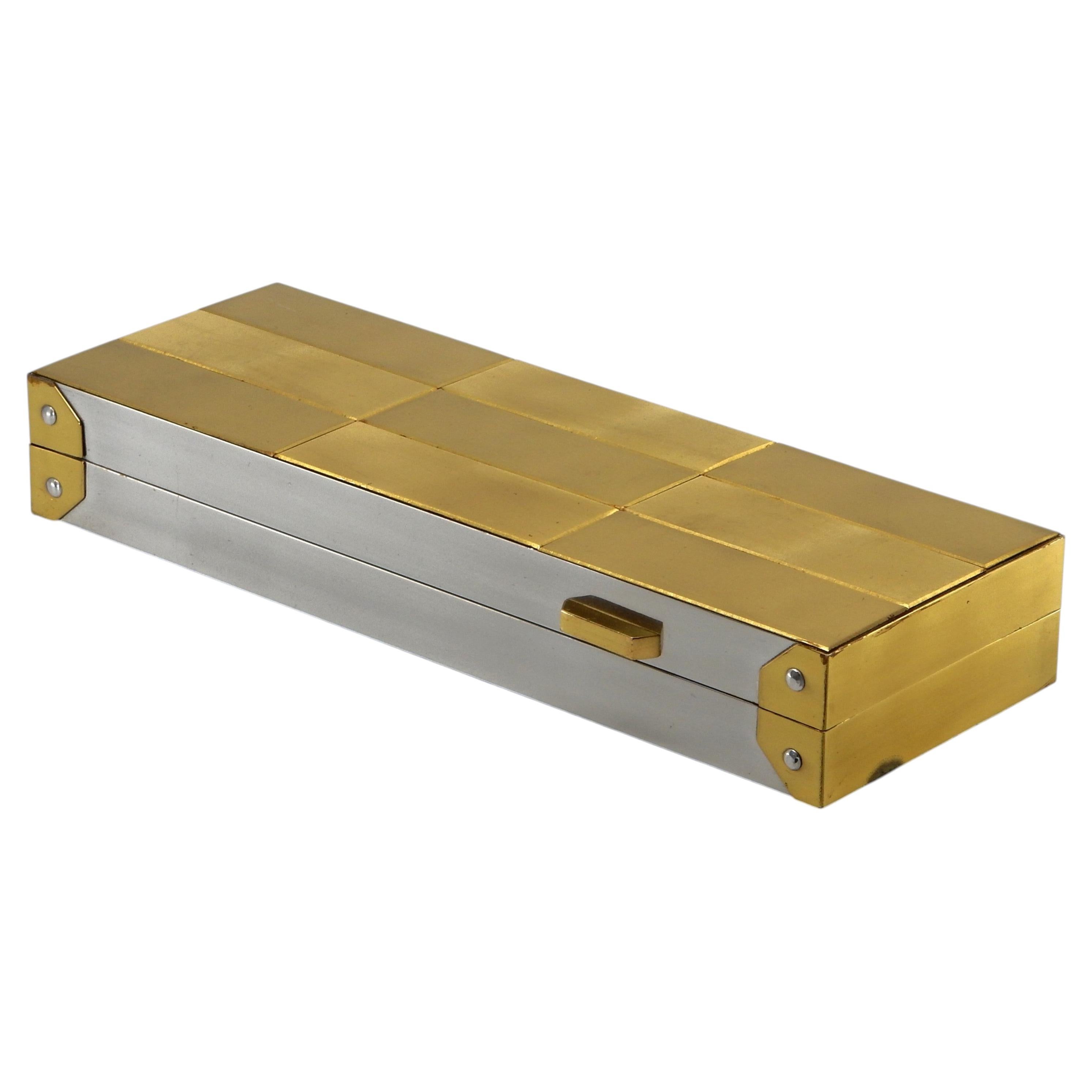 Mid-century Patchwork Cityscape Brass/chrome Gent… - image 4