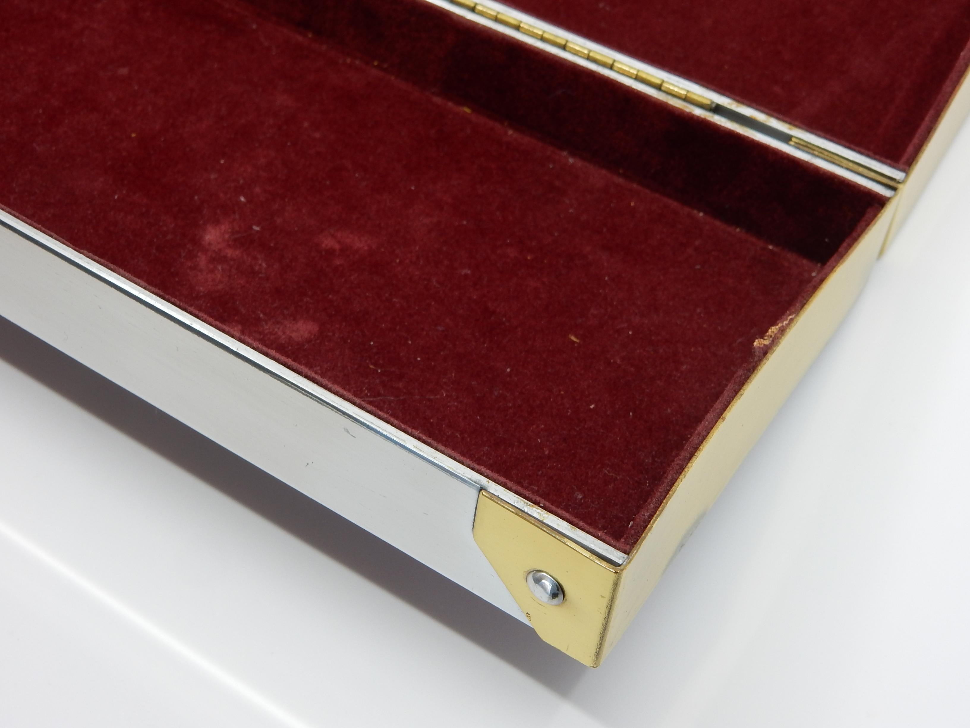 Mid-century Patchwork Cityscape Brass/chrome Gent… - image 9