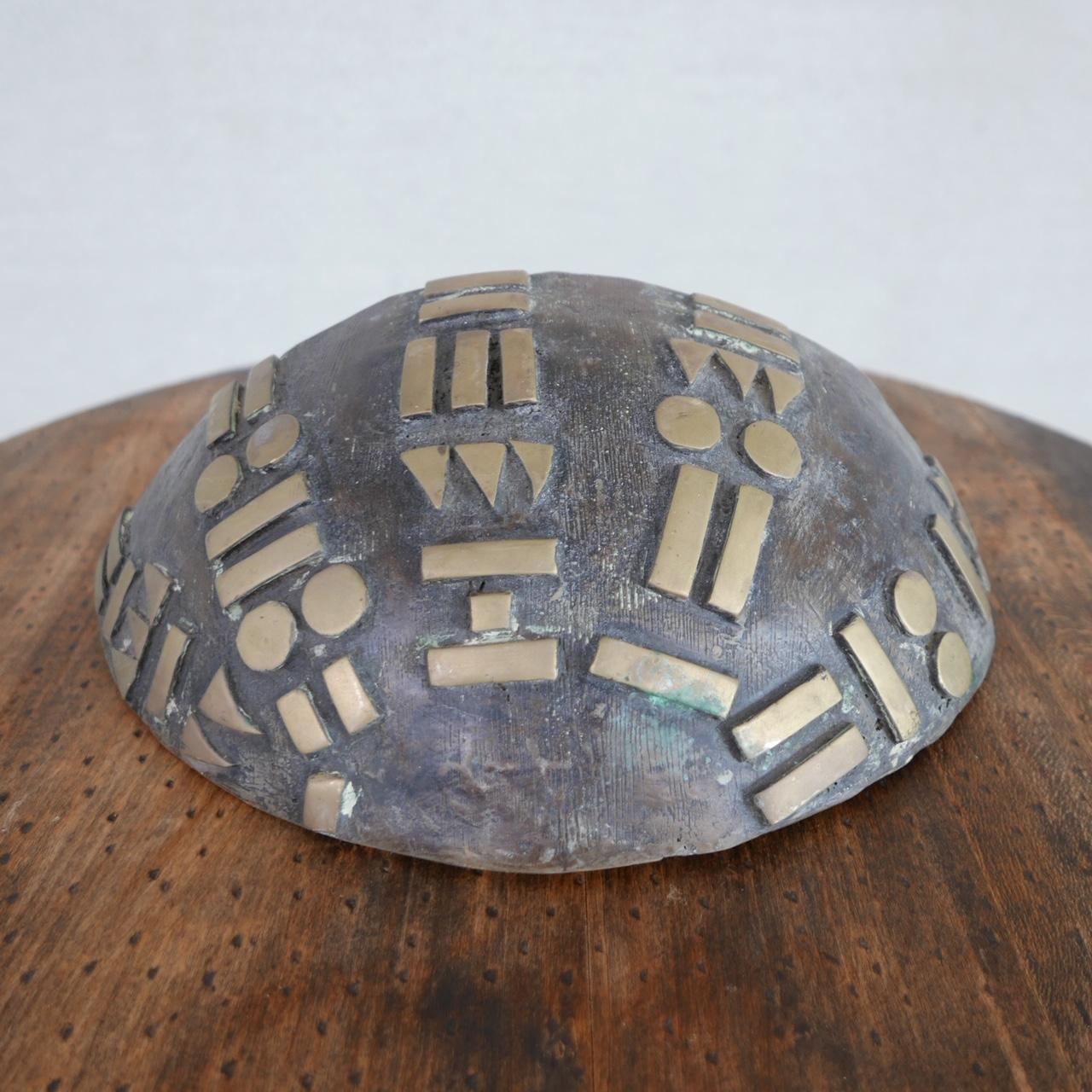Mid-Century Patinated Brass French Wall Light 3