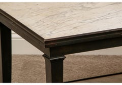 Midcentury Patinated Bronze and Marble Cocktail Table