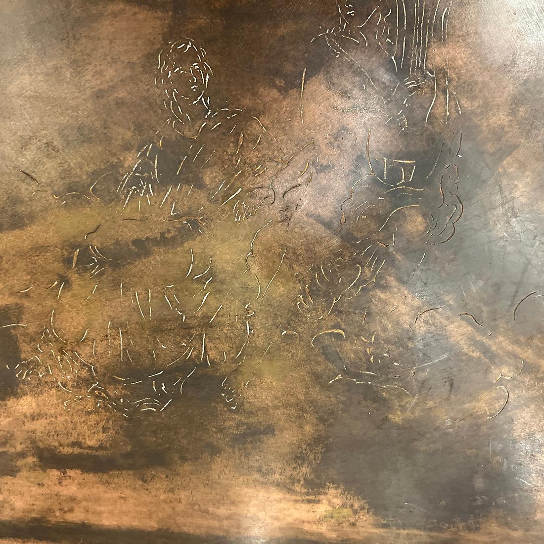 Mesa Laverne de Bronce Patinado de Mediados de Siglo Estadounidense en venta