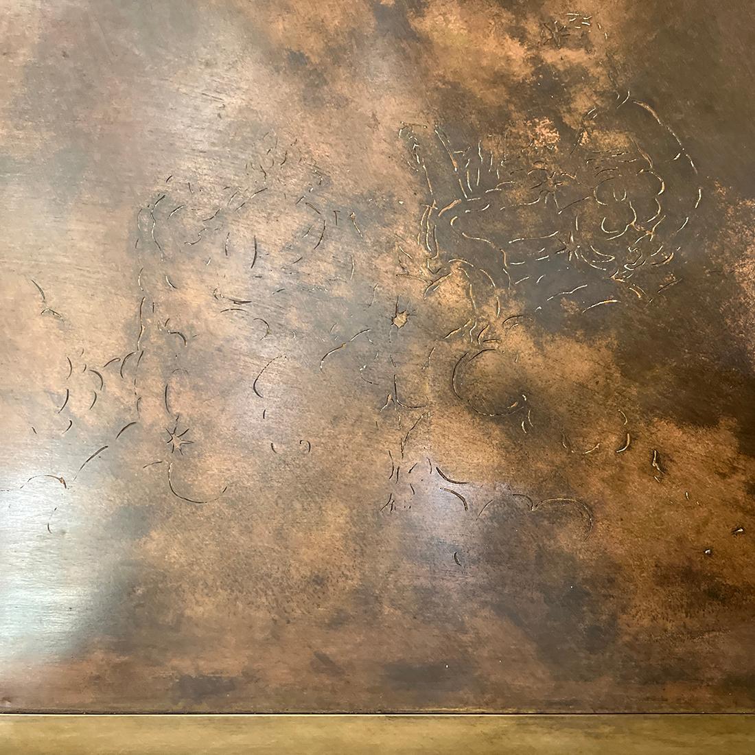 Mesa Laverne de Bronce Patinado de Mediados de Siglo en venta 2