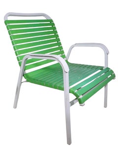 Mid Century Patio Poolside Chairs One Glider One Lounge att to Samsonite 1970s