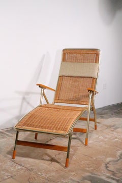 Mid Century Patio Poolside Folding Chaise Lounge by Telescope Chair Company