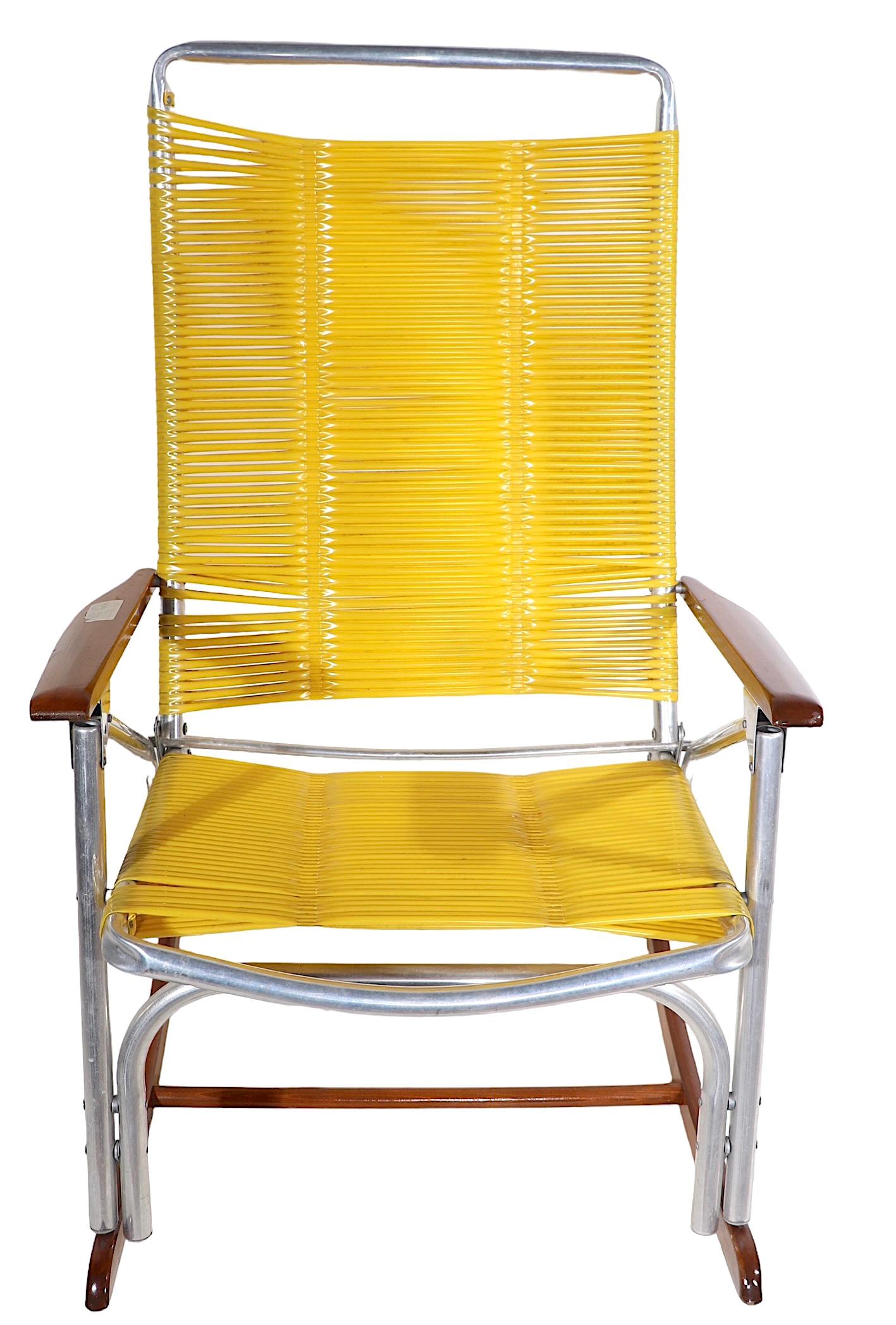 Mid Century Patio Poolside   Rocking Chair by The Telescope Furniture Company  For Sale 3