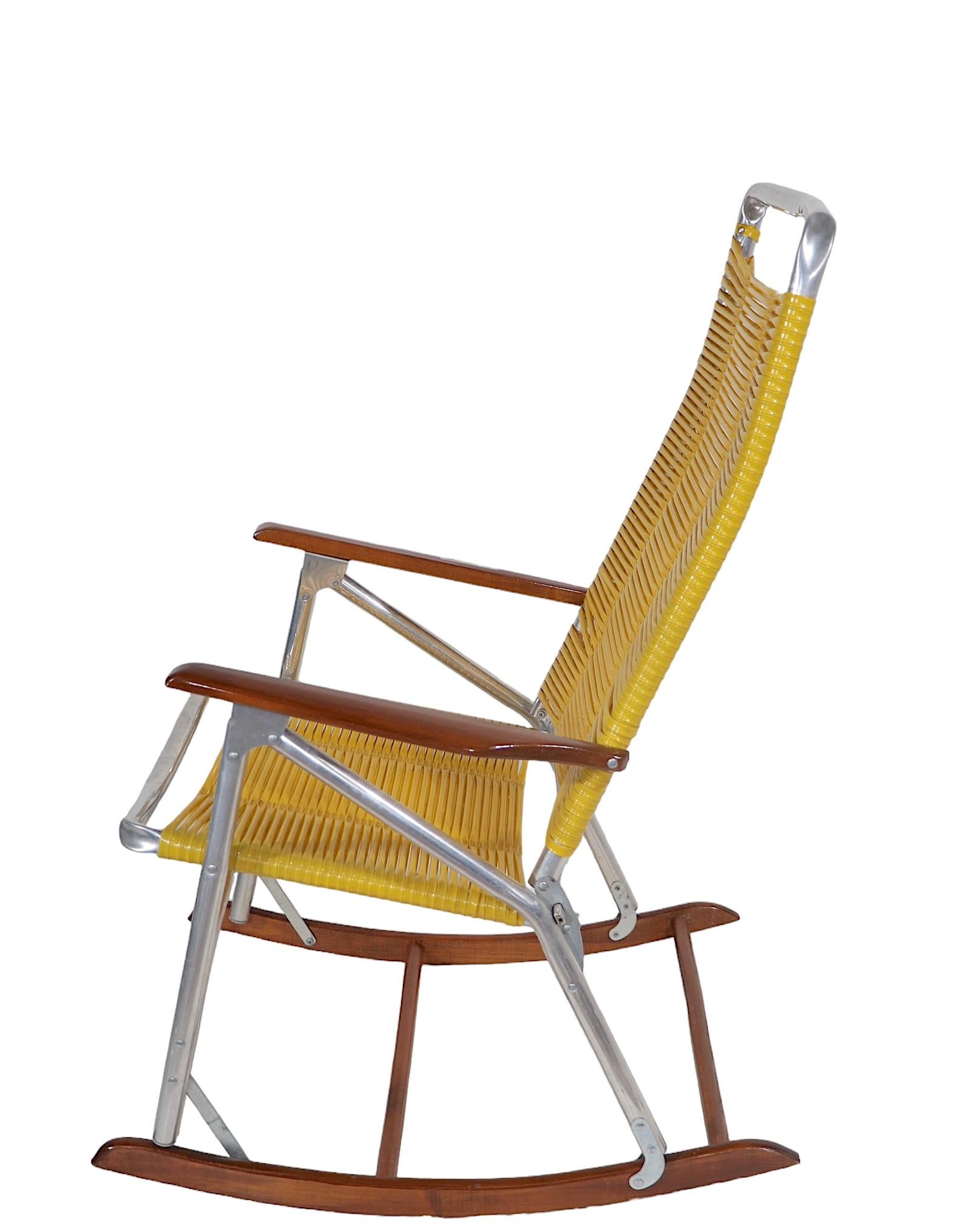 Mid Century Patio Poolside   Rocking Chair by The Telescope Furniture Company  For Sale 4