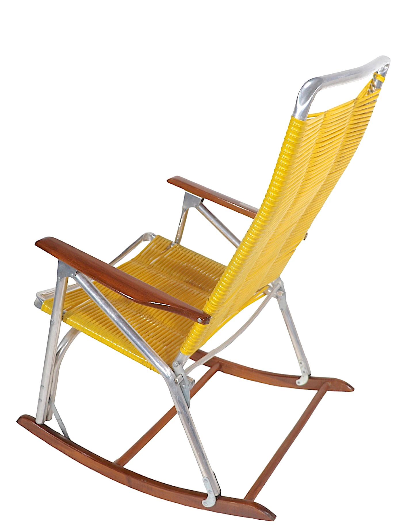 Mid Century Patio Poolside   Rocking Chair by The Telescope Furniture Company  For Sale 7