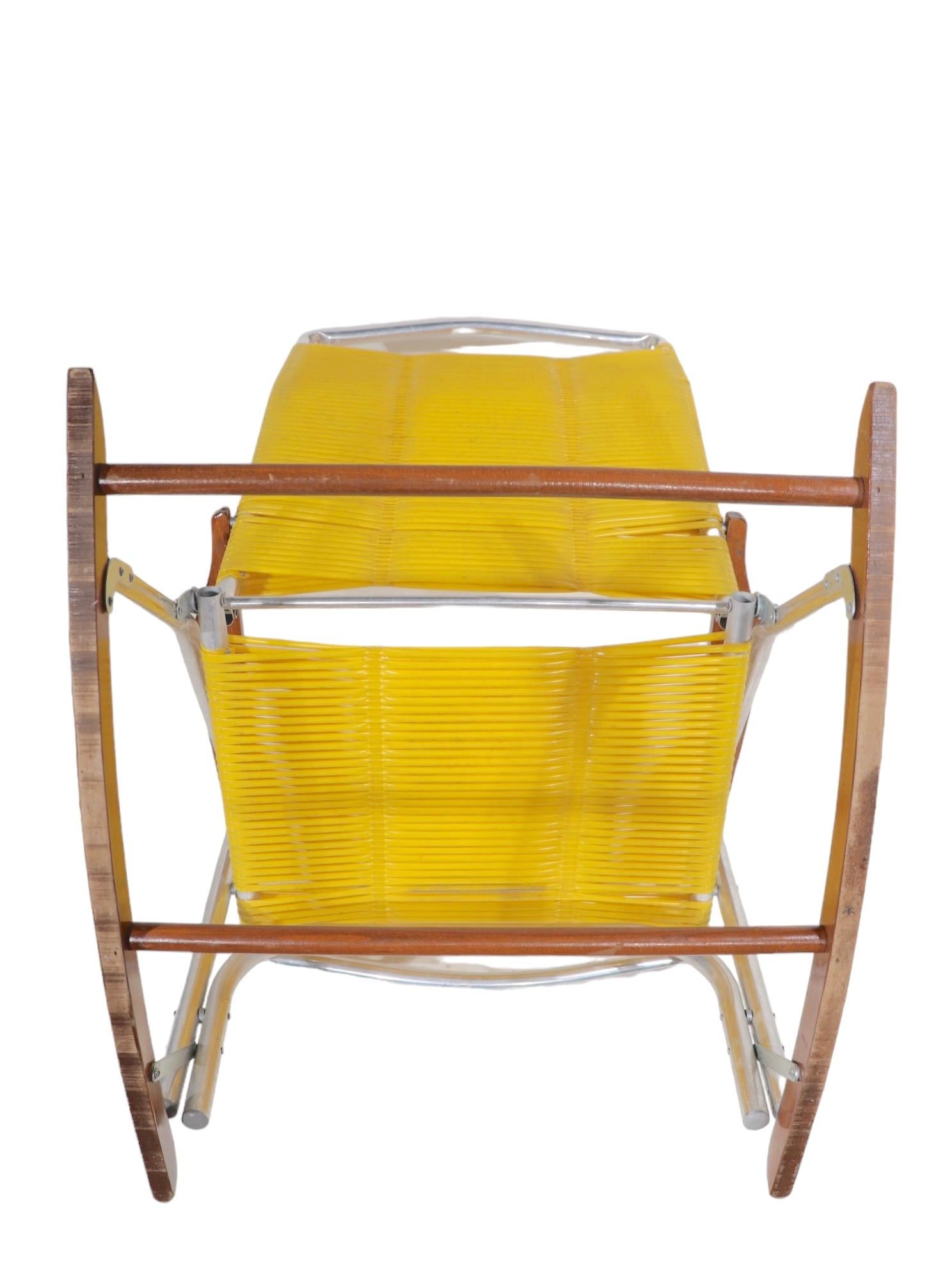 Mid Century Patio Poolside   Rocking Chair by The Telescope Furniture Company  For Sale 7