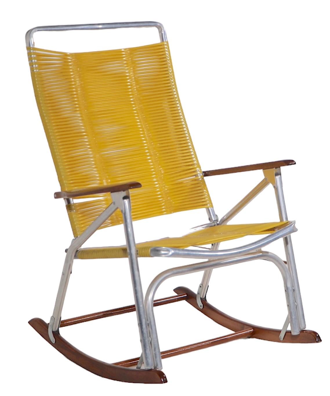 vintage aluminum rocking chair