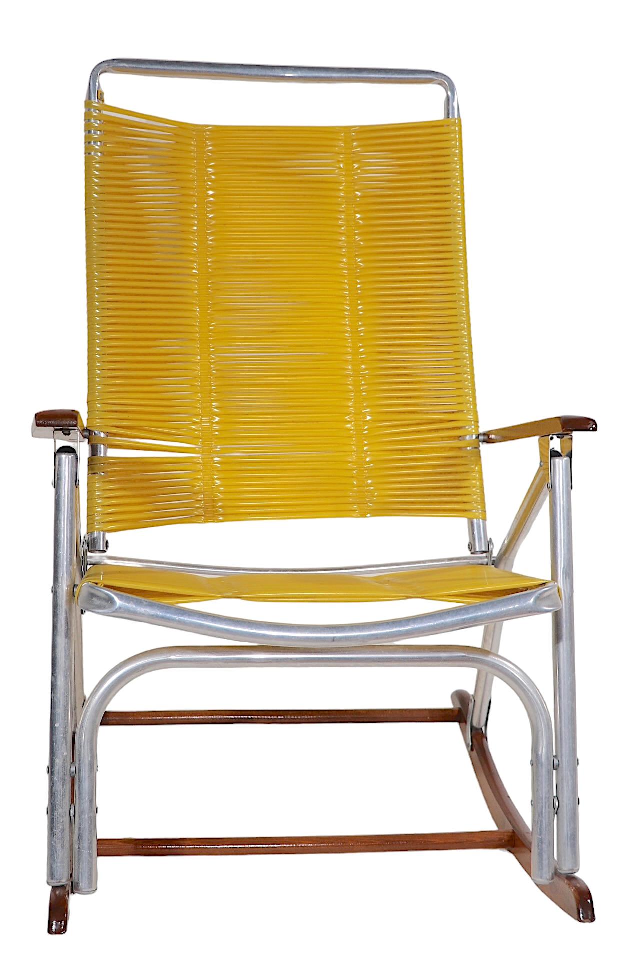 Mid Century Patio Poolside   Rocking Chair by The Telescope Furniture Company  In Good Condition For Sale In New York, NY