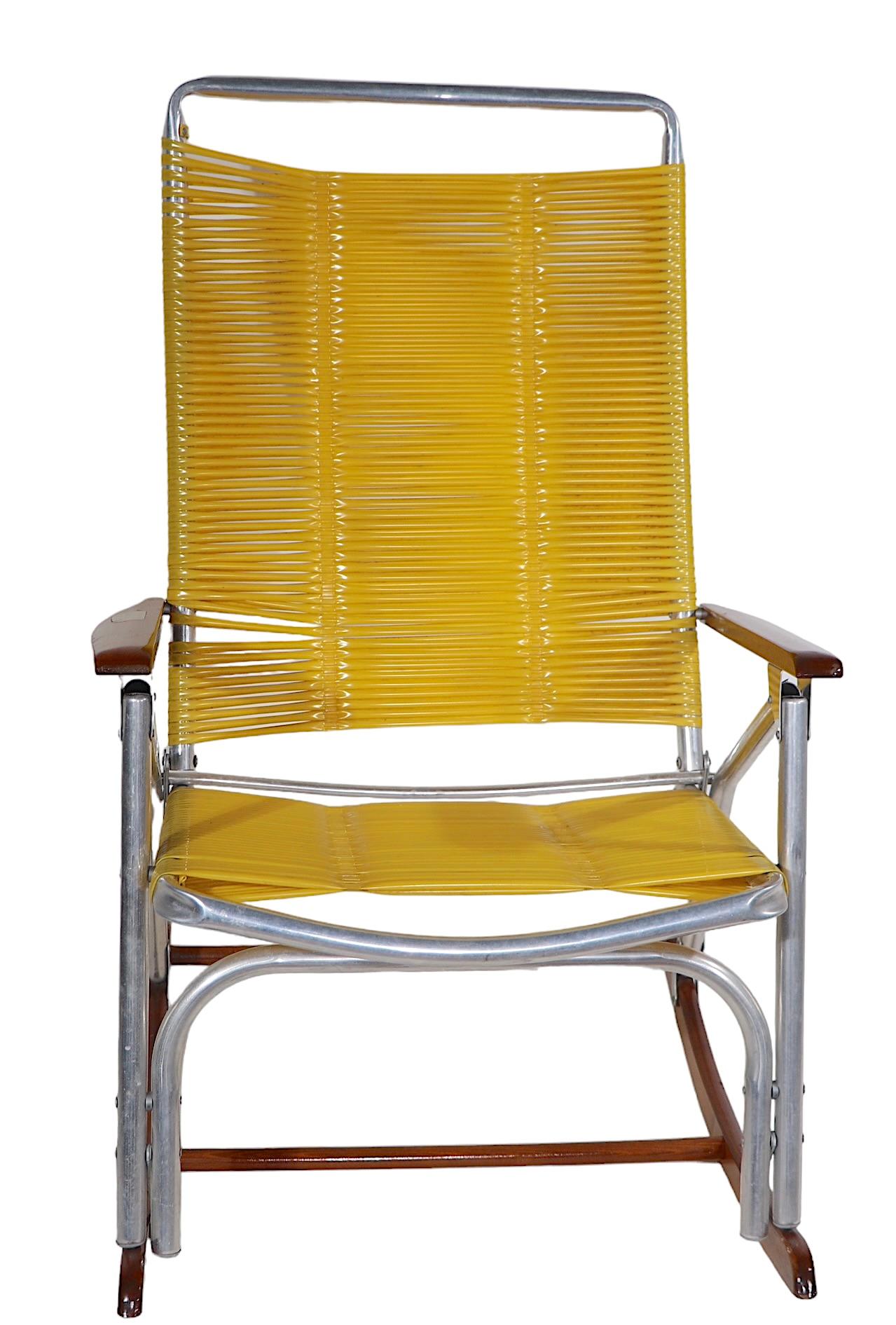 20th Century Mid Century Patio Poolside   Rocking Chair by The Telescope Furniture Company  For Sale