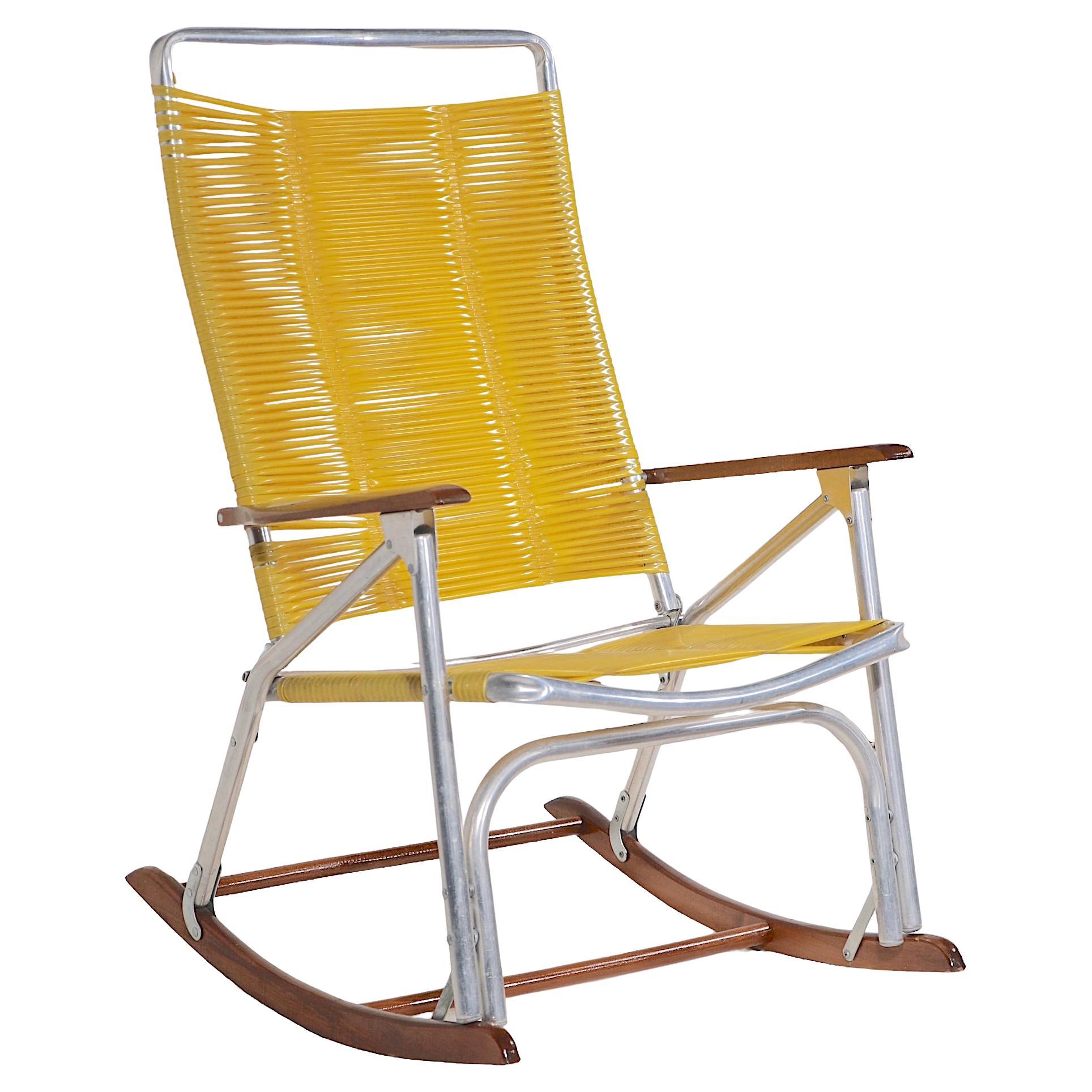 Mid Century Patio Poolside   Rocking Chair by The Telescope Furniture Company  For Sale