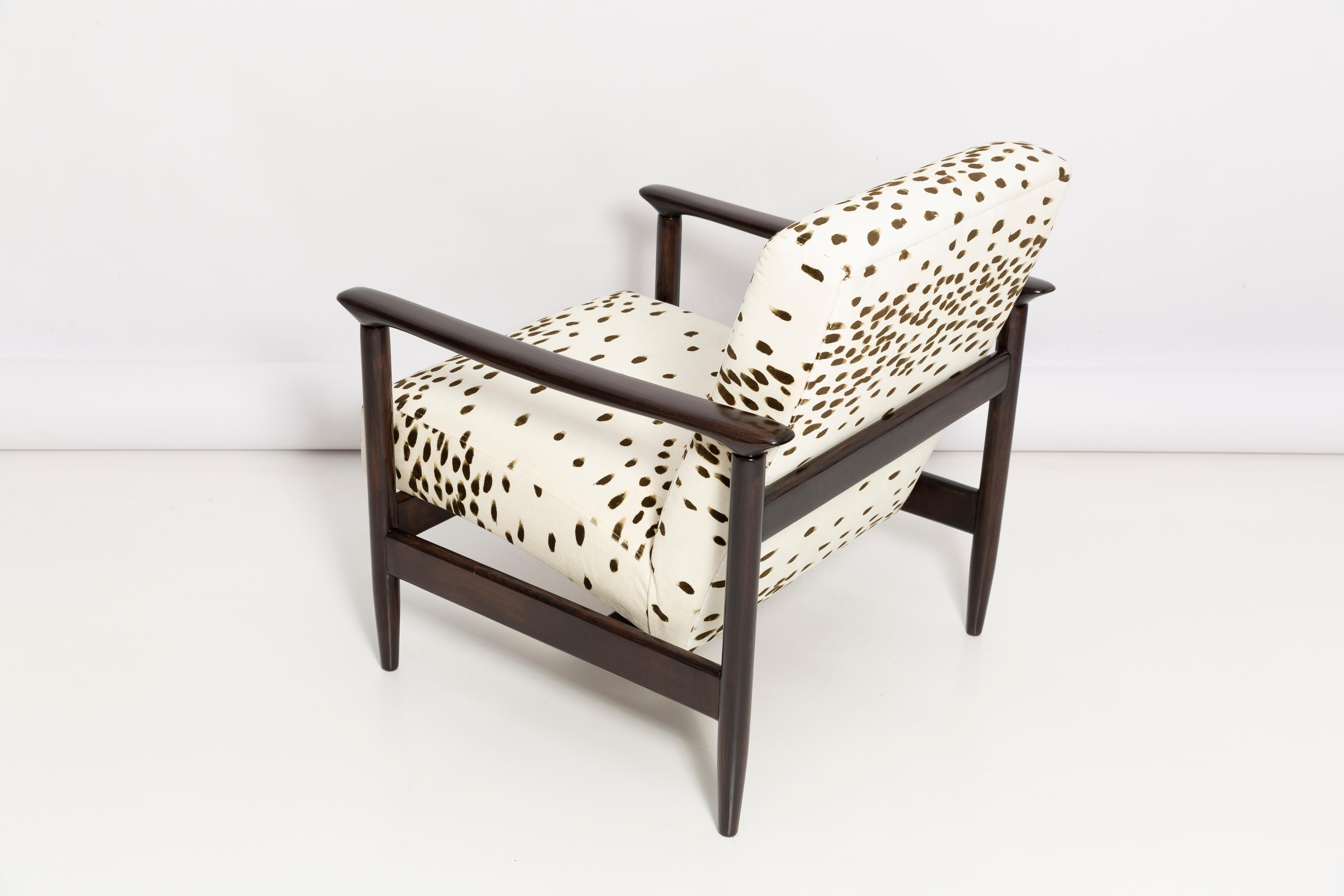 Dalmatinischer Sessel mit Muster aus der Mitte des Jahrhunderts von Edmund Homa, Europa, 1960er Jahre im Angebot 5