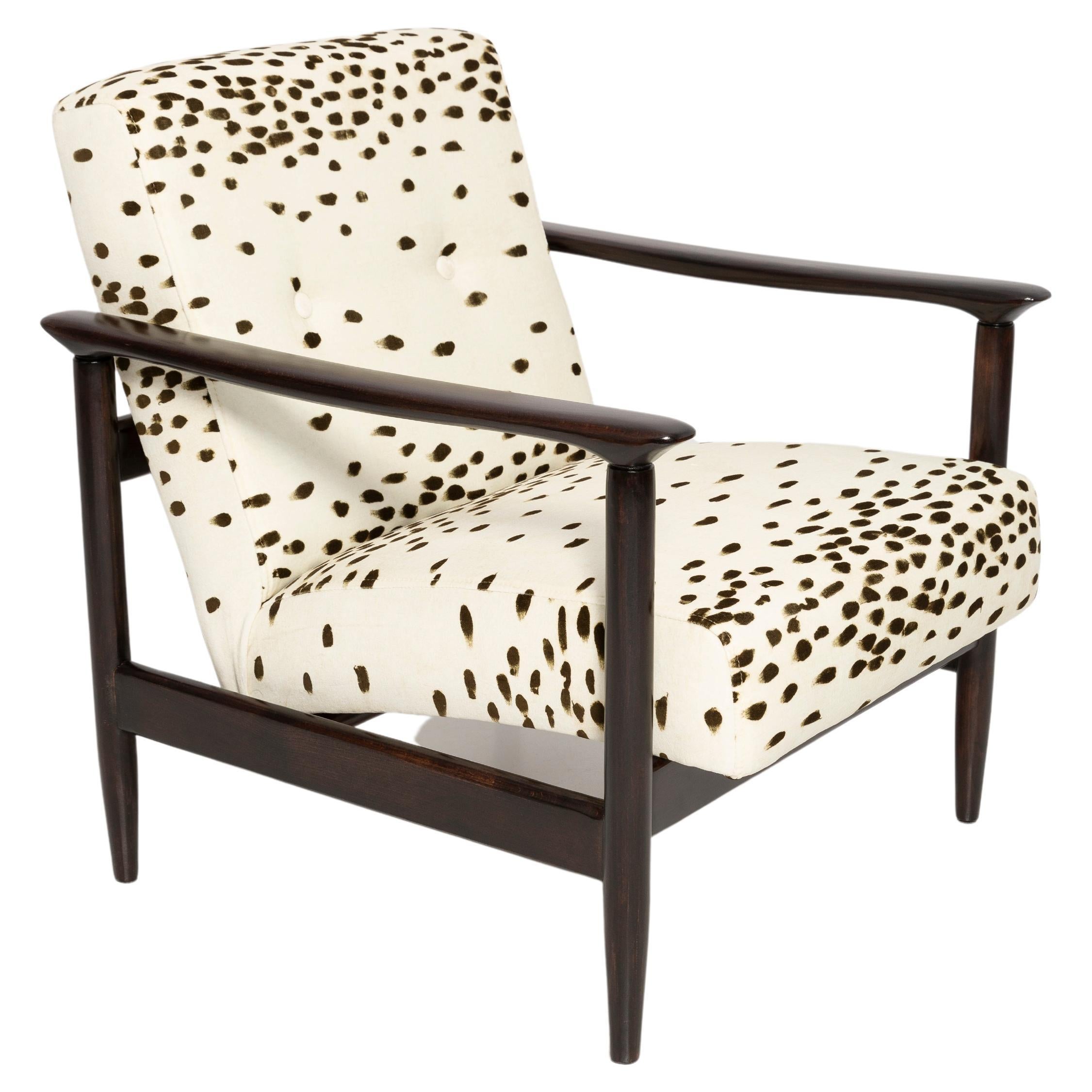 Dalmatinischer Sessel mit Muster aus der Mitte des Jahrhunderts von Edmund Homa, Europa, 1960er Jahre