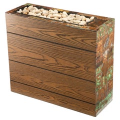 Paul Evans Mid-Century Modern Brutalist Metal Patchwork Indoor Planter Box