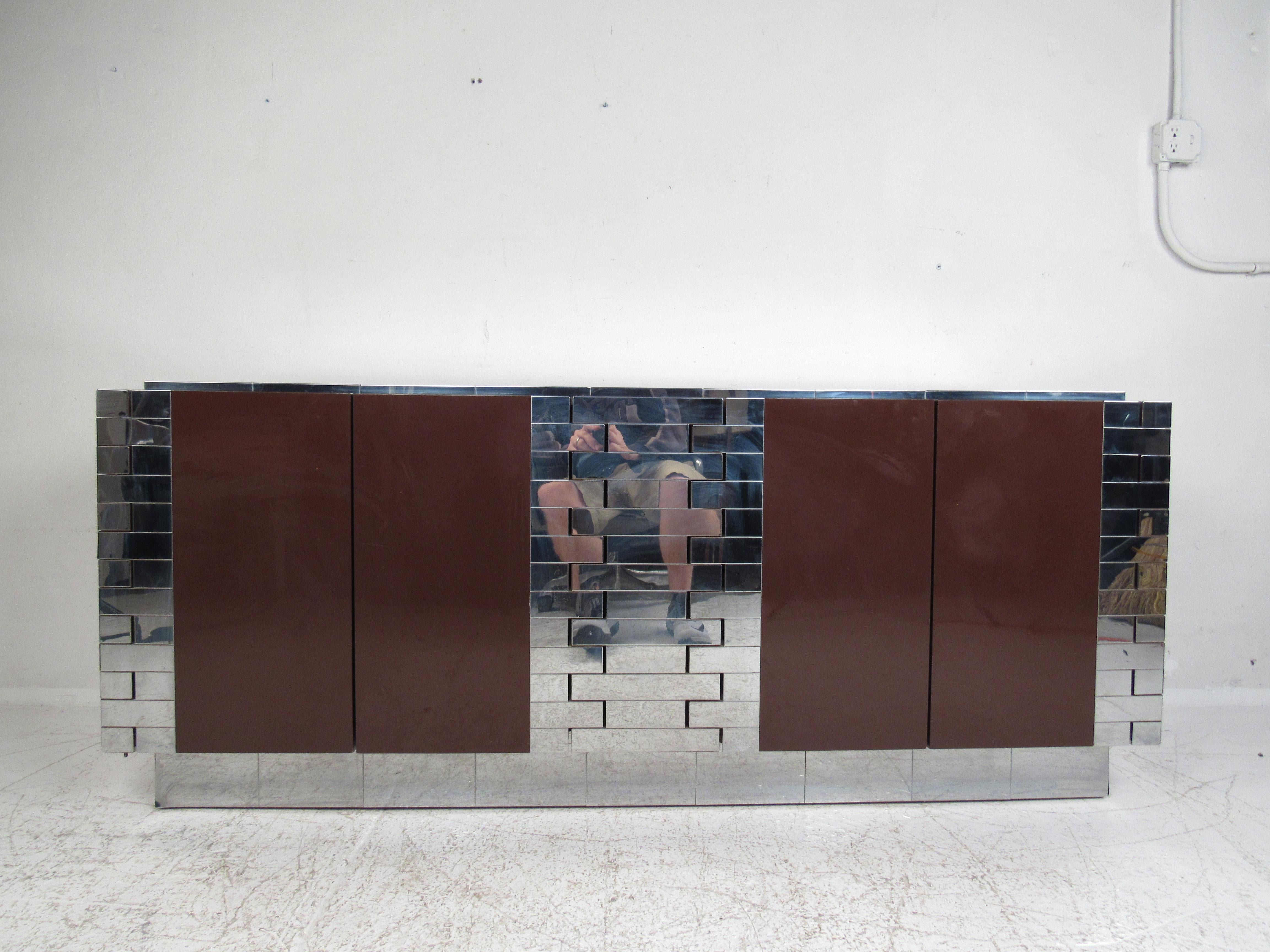 North American Midcentury Paul Evans Brutalist Sideboard for Directional For Sale