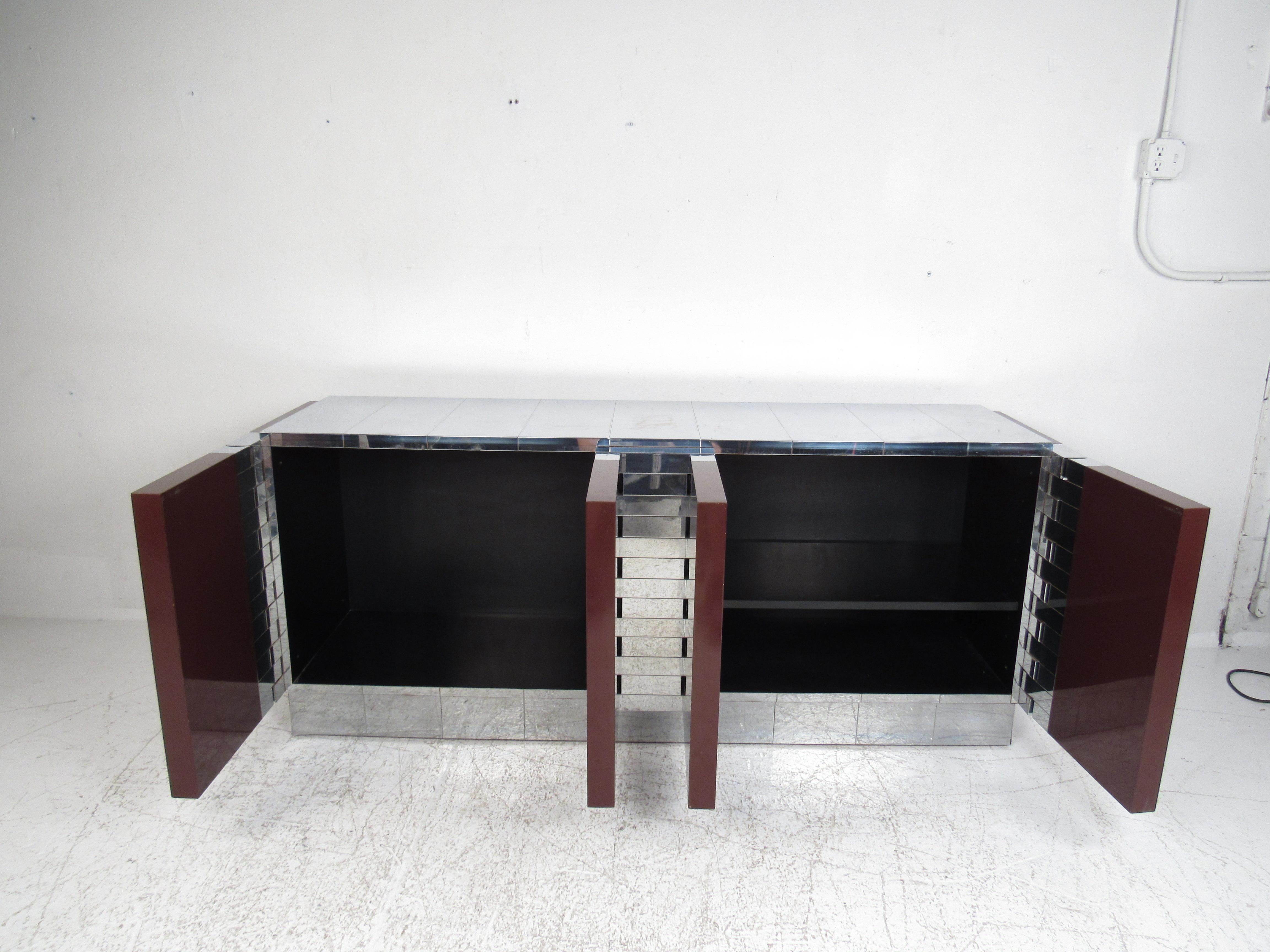 Late 20th Century Midcentury Paul Evans Brutalist Sideboard for Directional For Sale