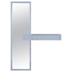 Specchio “Cityscape” di Paul Evans in stile Mid-Century con tavolino da ingresso per Directional