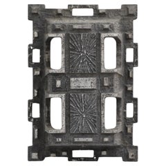 MId-Century Paul Evans Inspired Brutalist Metal Wall Mount Lamp