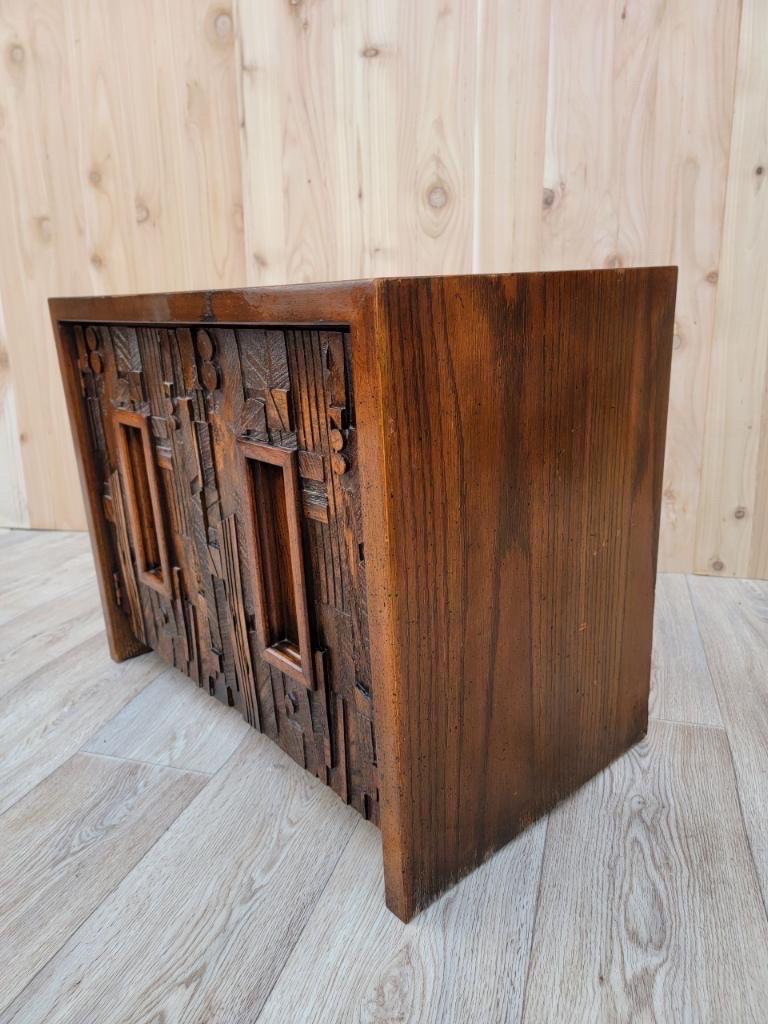 Mid-Century Modern Paul Evans Style Brutalist Side Chest from the Lane 