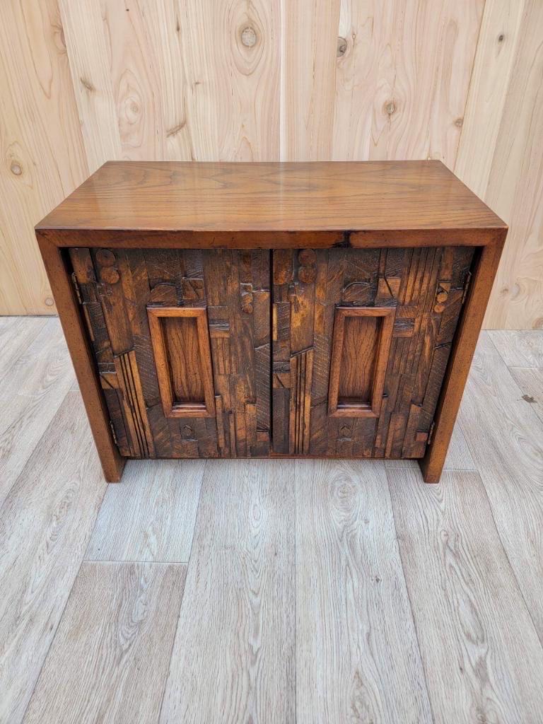 Late 20th Century Mid Century Paul Evans Style Brutalist Chest from the Lane 
