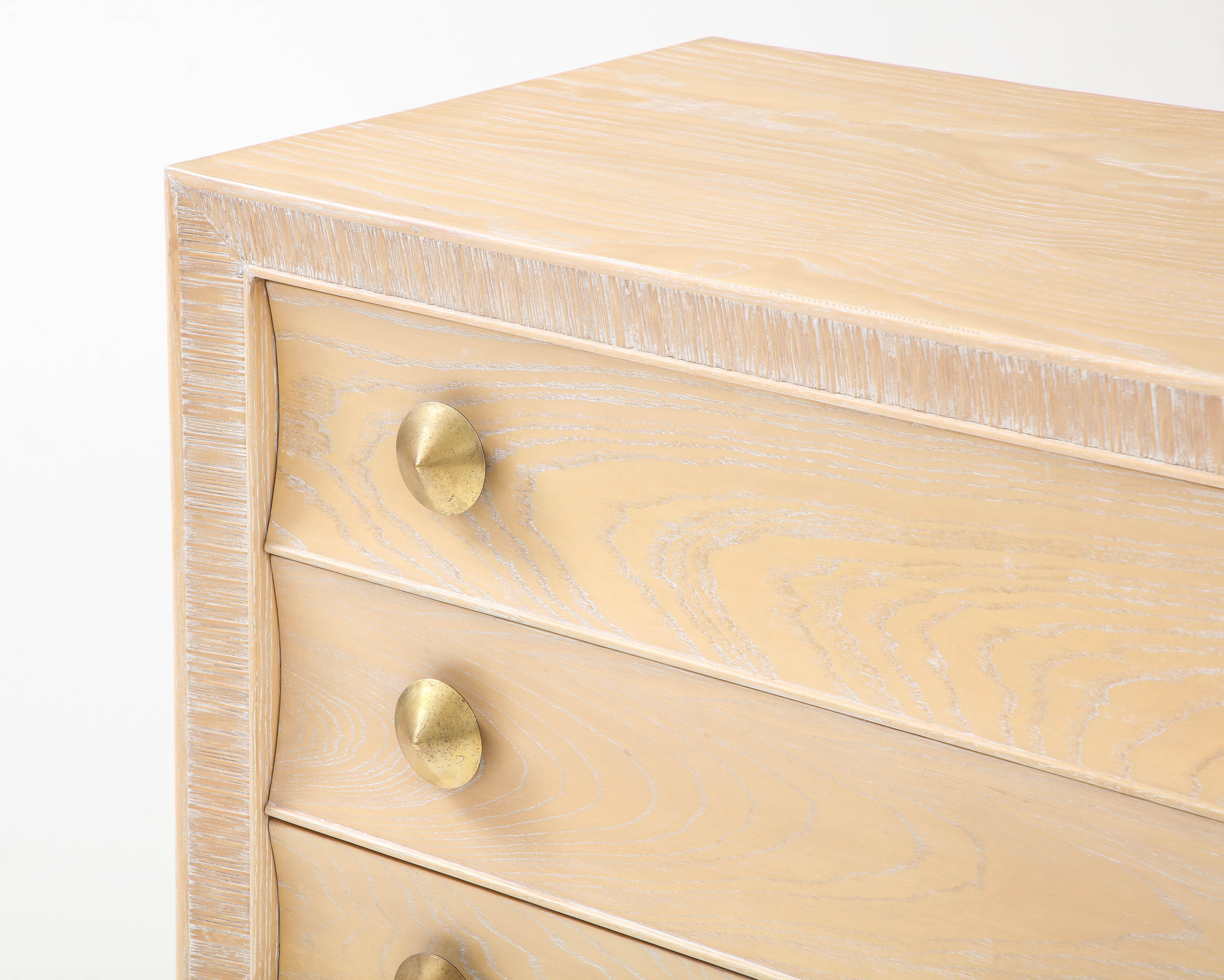 Brass Mid-Century Paul Frankl Chest Of Drawers For Sale