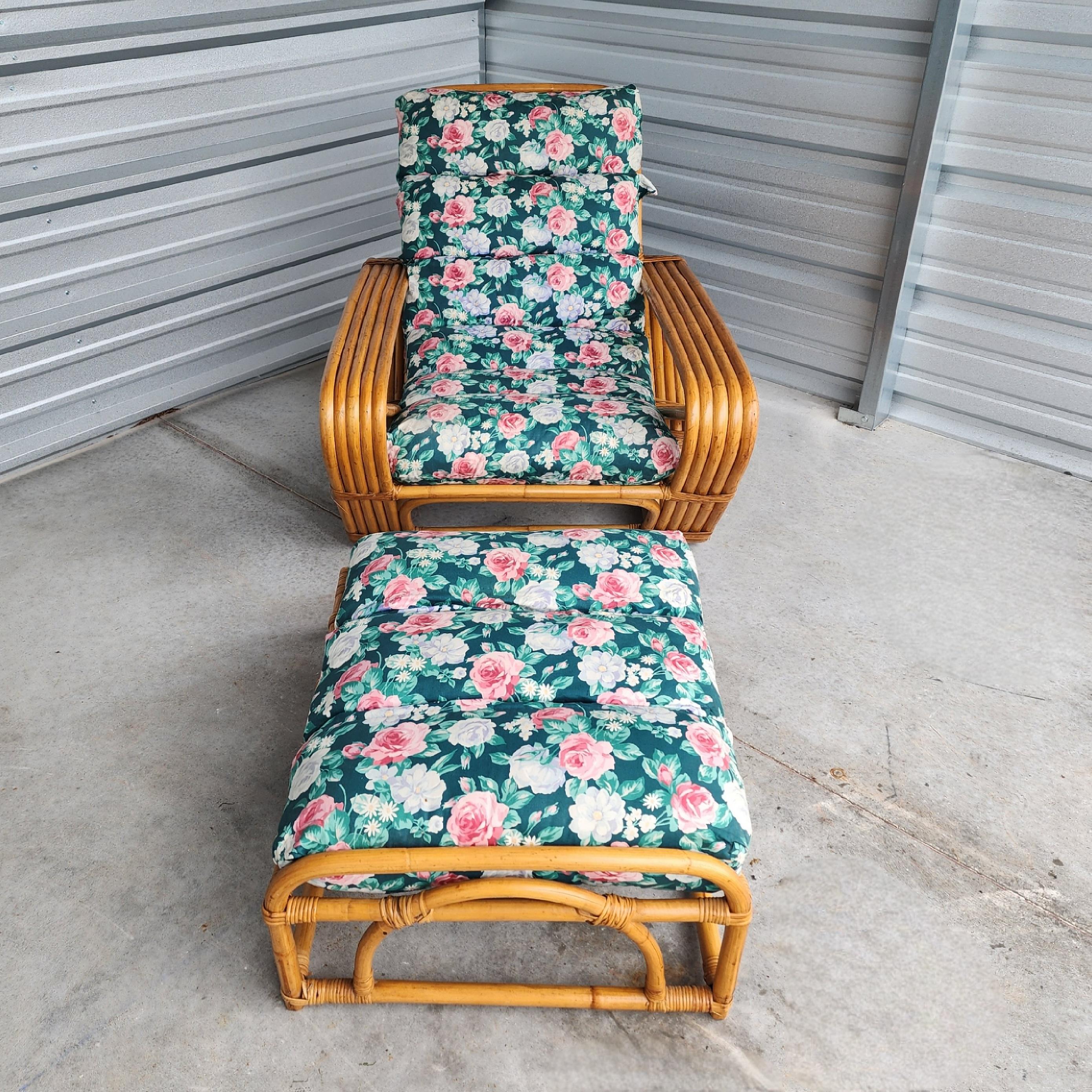 mid century chaise lounge chair with ottoman