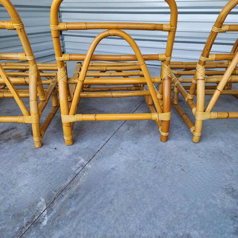 Mid-Century Paul Frankl Rattan Pretzel Arms Loungeh Sectional Sofa For ...